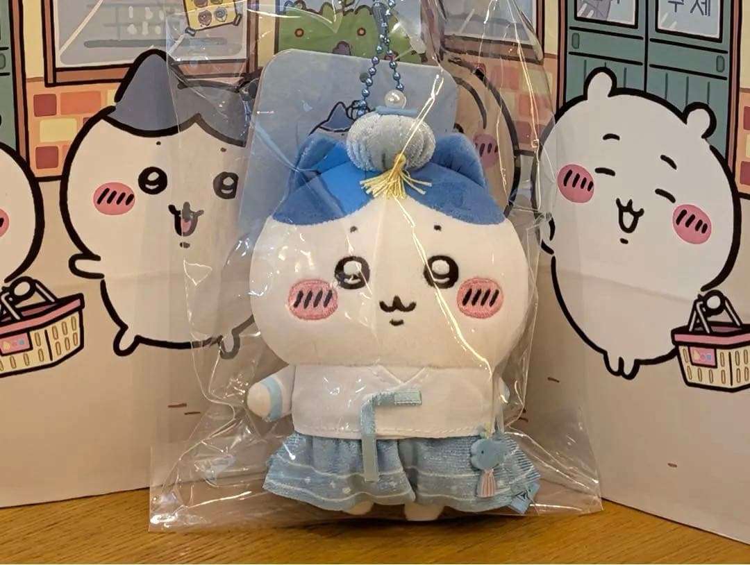【韓国限定版】ちいかわ チマチョゴリ マスコット ぬいぐるみ セット　おまけ付き
