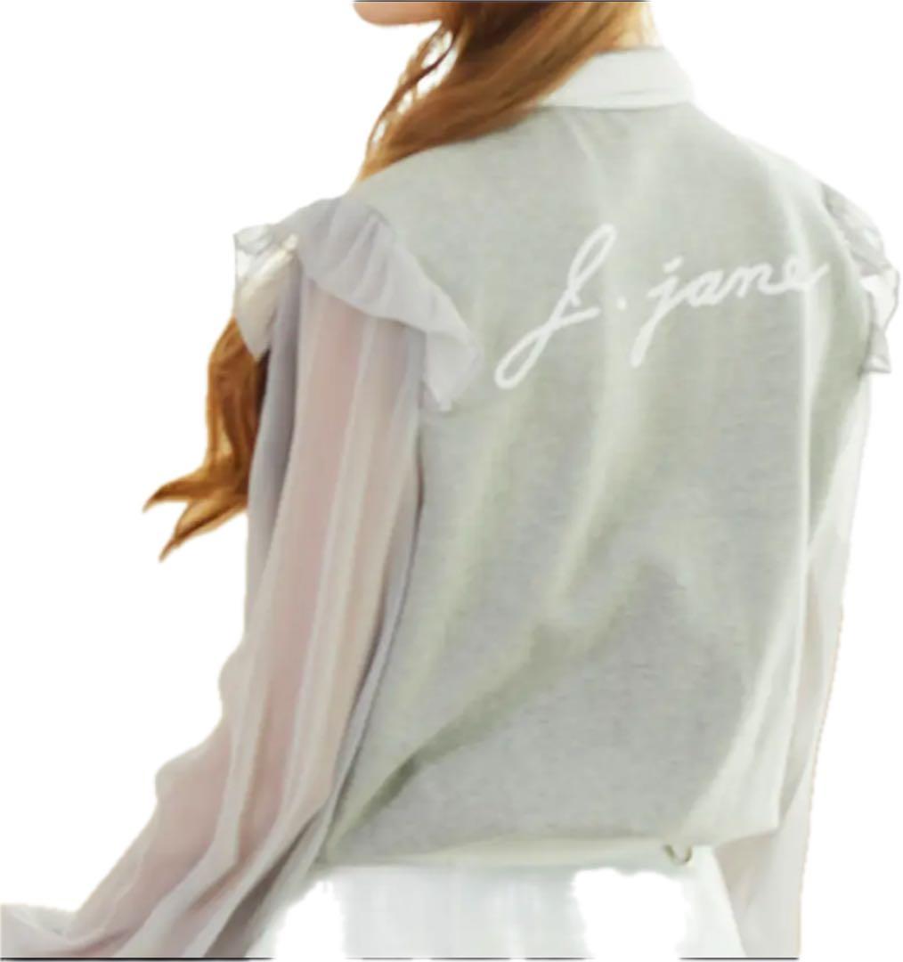 J.jane ハーフジップアップ シフォンスリーブ