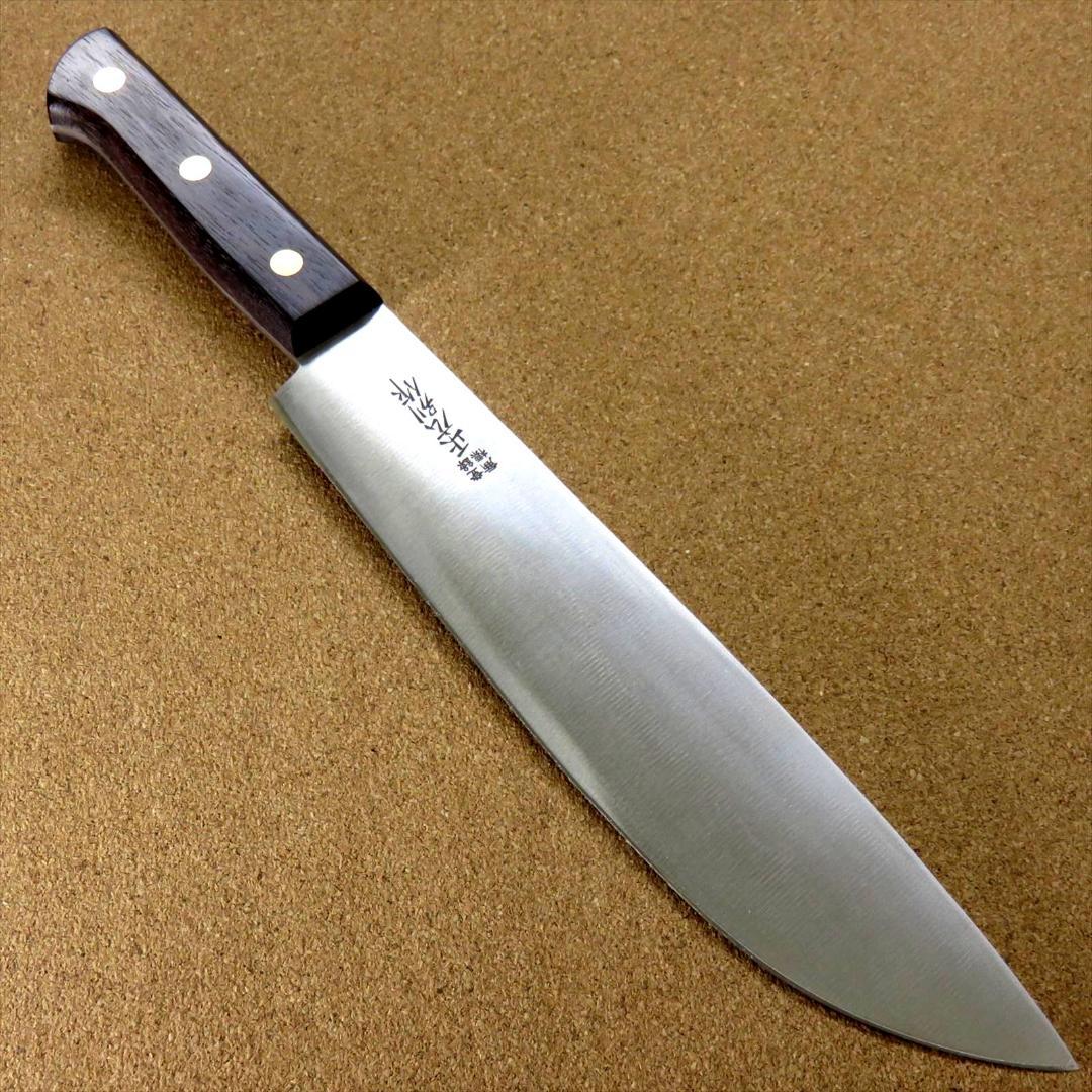 関の刃物 頭オトシ 235mm 正広別作 ハガネ 特殊包丁 肉解体 右利き 片刃