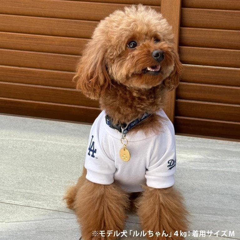 送料無料新品★犬の洋服ＭＬＢ公式ドジャース大谷翔平ユニホーム半袖ＴシャツＭサイズ