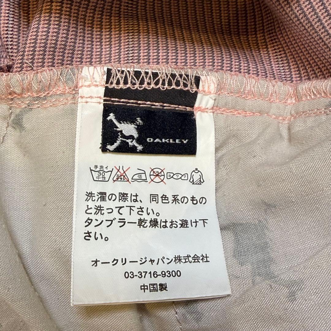 【希少】00s OAKLEY スカルロゴ 立体裁断 ゴルフ パンツ y2k 32