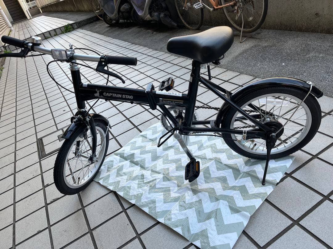 CAPTAIN STAG 折りたたみ自転車 ブラック