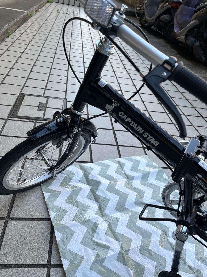 CAPTAIN STAG 折りたたみ自転車 ブラック