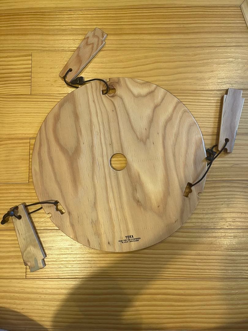 YOKA 木製 アウトドアテーブル 直径30cm