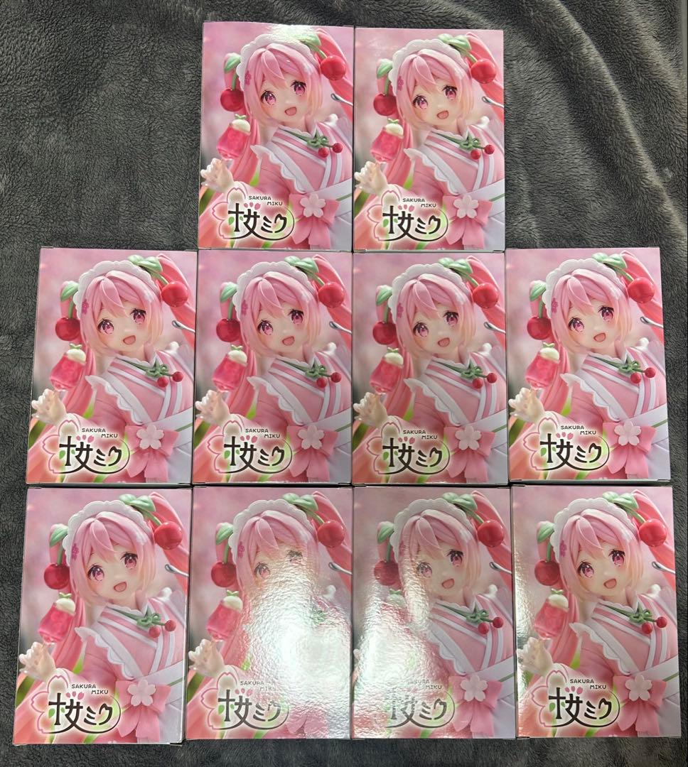 新品未開封　桜ミク　和風喫茶　フィギュア　プライズ　10個セット