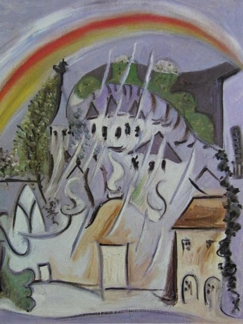 ピカソ(PICASSO)【雨降りのボワジュール】、高級画集画、状態良好