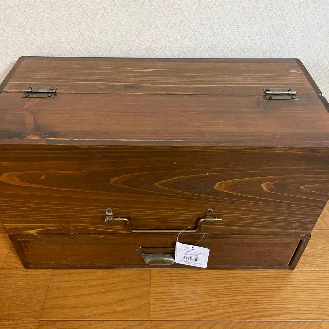 【新品未使用】salut! サリュ！リサイクルツールトランク❣️木製ツールトランク