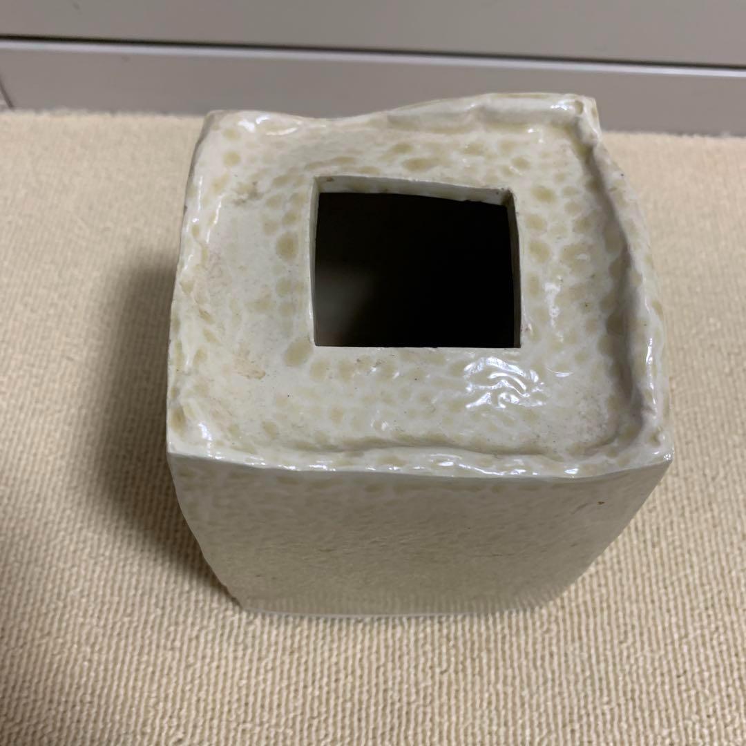 鈴木治 走泥社 白磁方壺 花生 花入