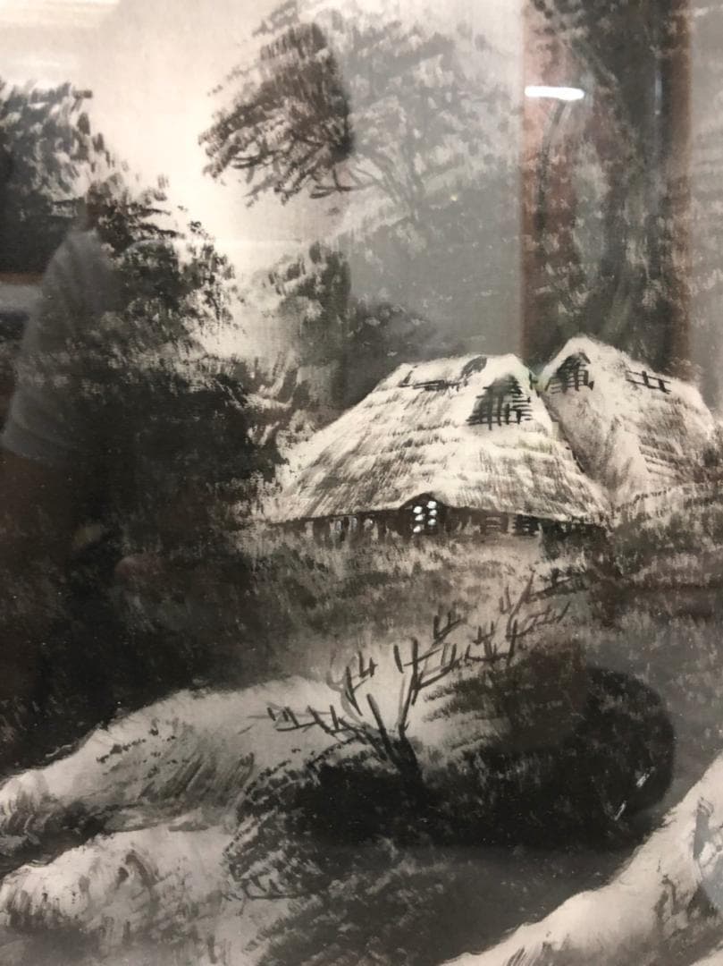 値下げしました！絵画　渓舟？　山水　水墨画