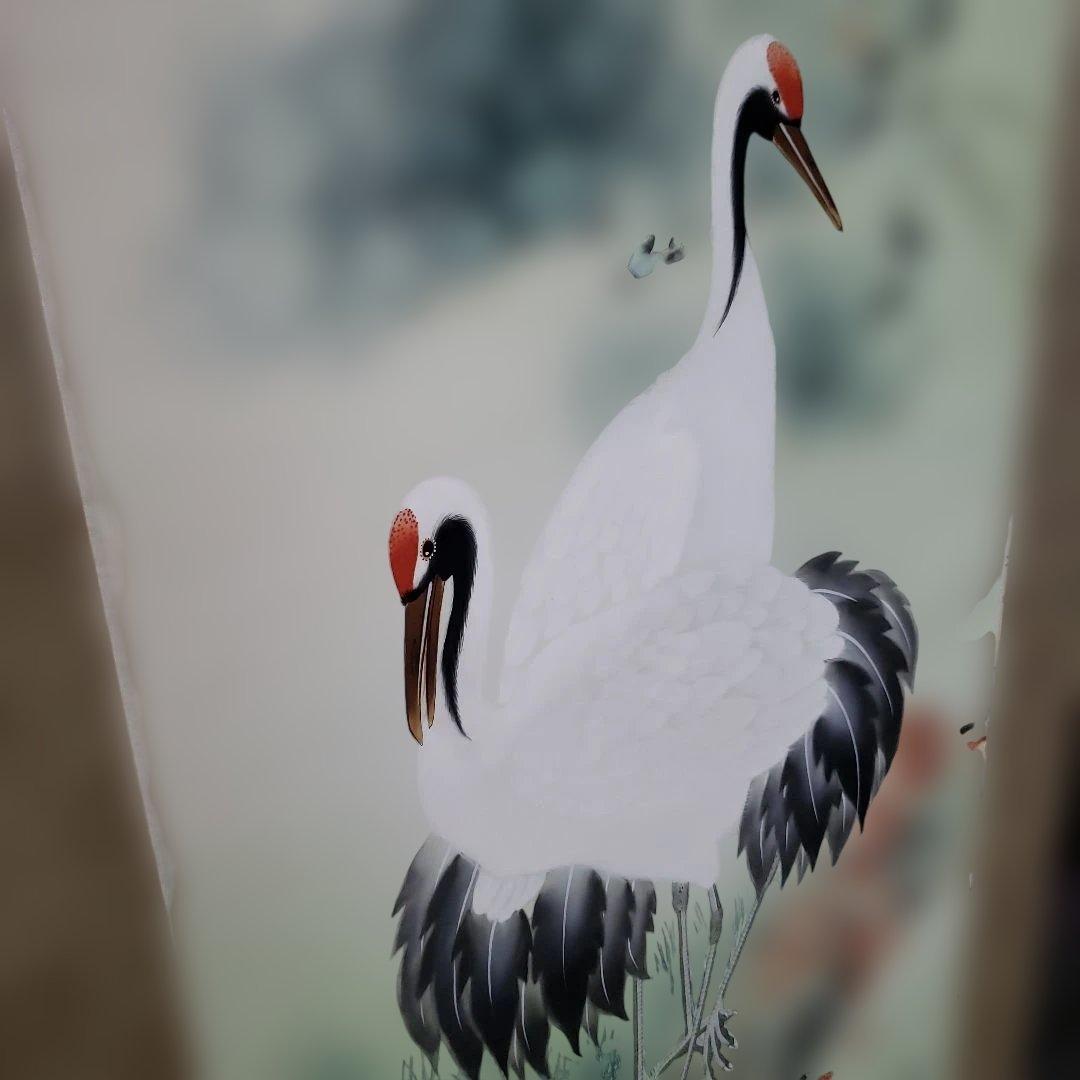 蔵出し特価　松田香邦画伯　日本画 185×60cm　絹本　桐箱箱書き有ります