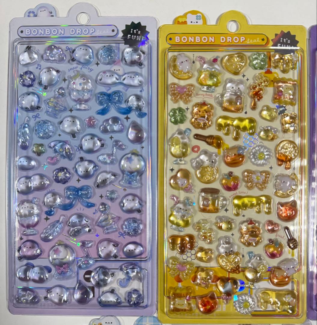正規品＊ボンボンドロップシール　はちみつ　ふわふわドロップシール　7枚セット