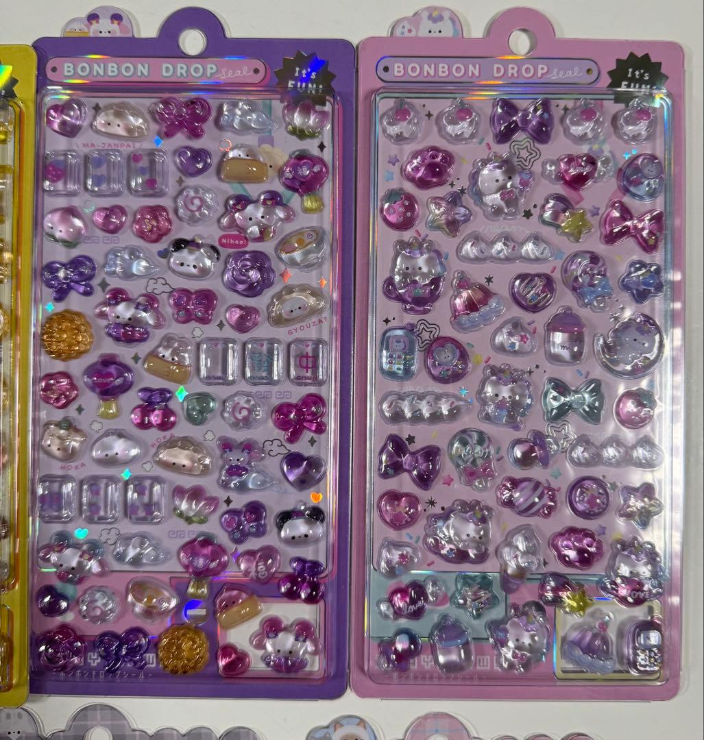 正規品＊ボンボンドロップシール　はちみつ　ふわふわドロップシール　7枚セット