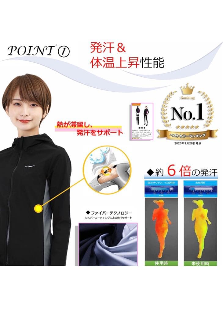 サウナスーツセット ブラック ダイエット 大量発汗 ランニング ウォーキング