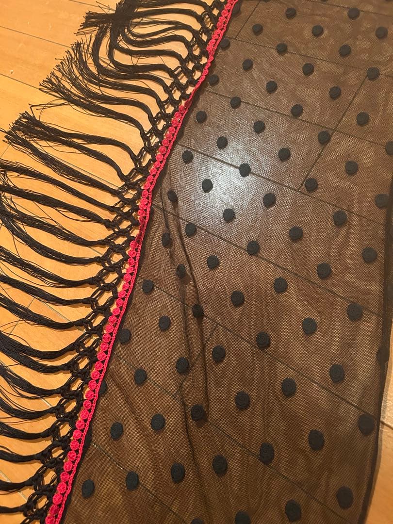 フラメンコ用黒赤ドットシージョ ソニアジョーンズ美品