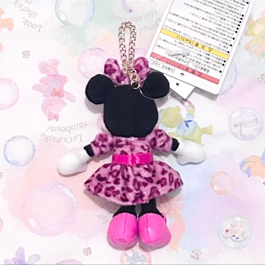 厳選♡ ミニー　ヒョウ柄　レオパード　リップケース　ぬいぐるみチャーム