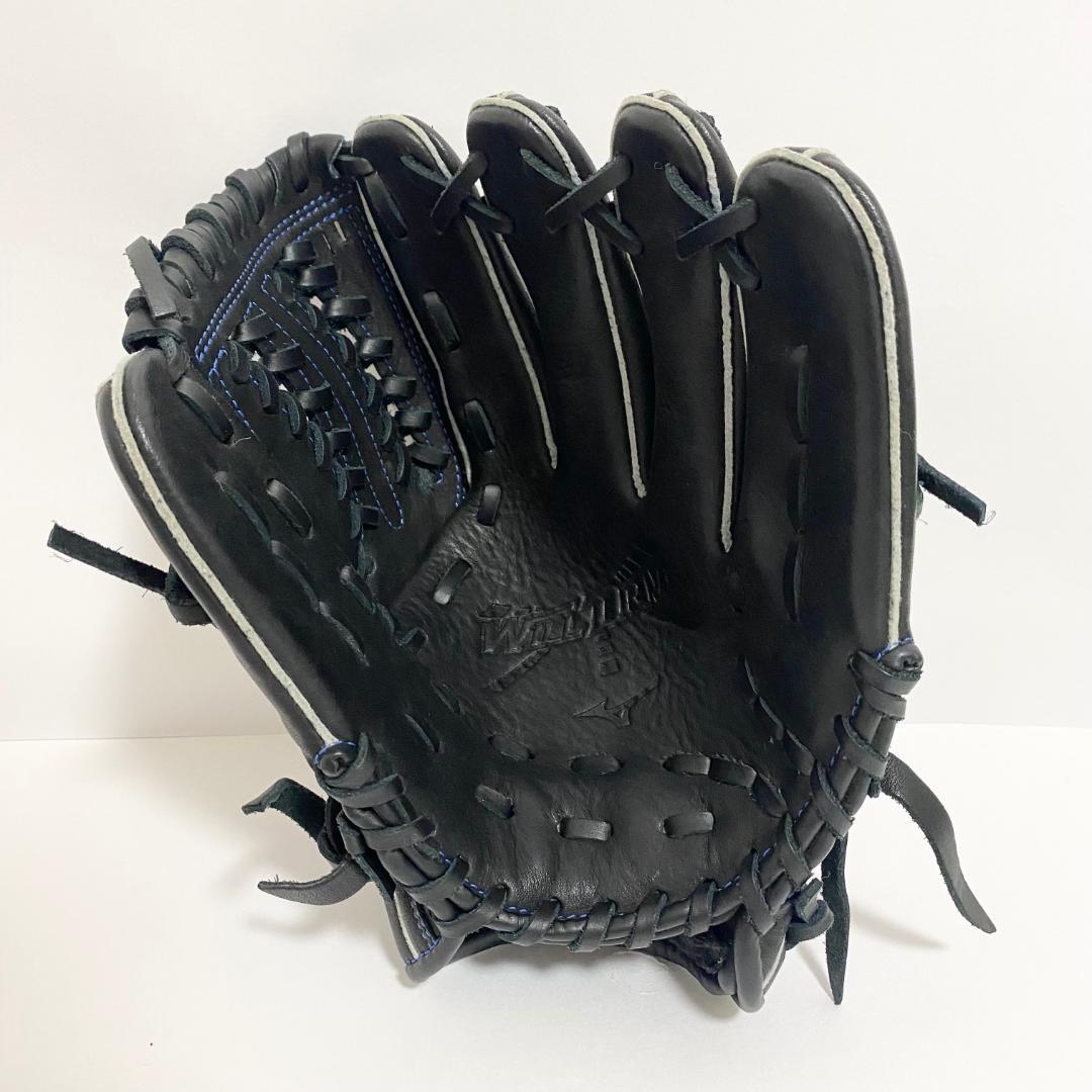 中古　ミズノ　ウィルドライブ　グローブ　少年野球　SSサイズ　黒/青　軟式野球