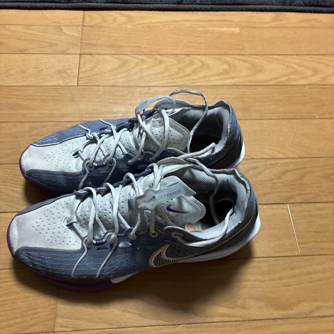 Nike GTcut3バスケットボールシューズ グレー/パープル　インソールなし