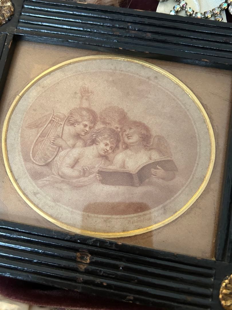 アンティーク銅版画　francesco bartolozzi 天使