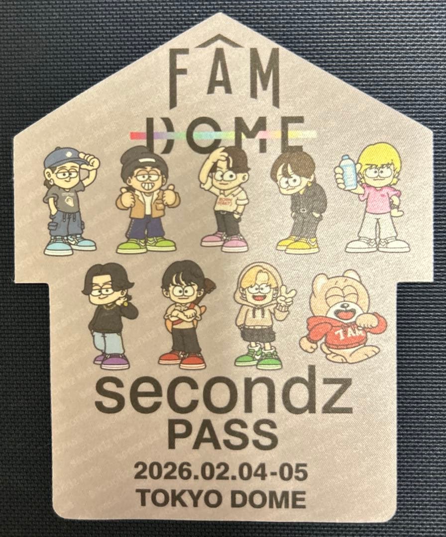 timelesz 会場限定 ツアーパス風　布ステッカー　東京１月&２月