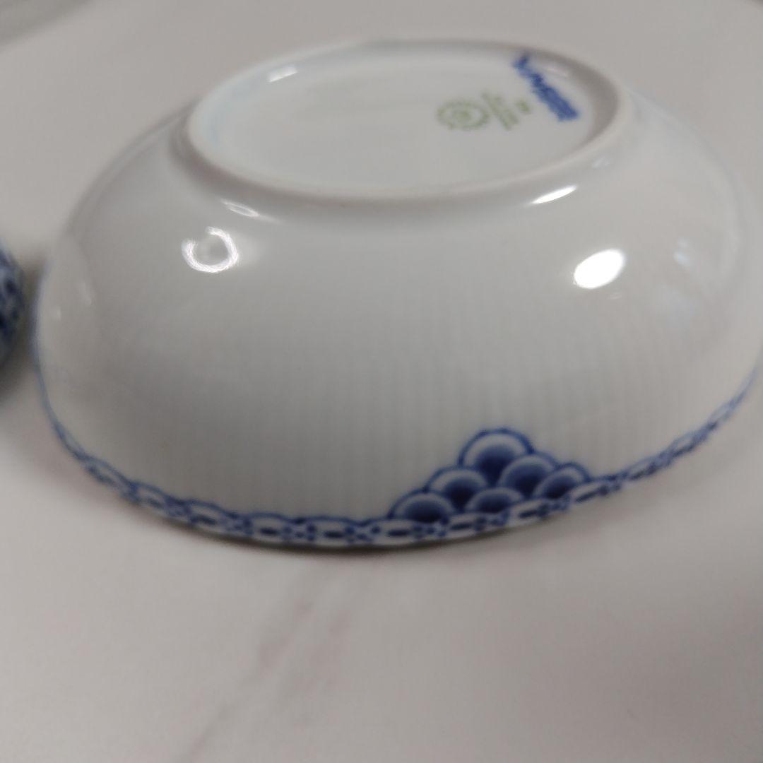 ロイヤルコペンハーゲン　青い模様の楕円形ボウルセット