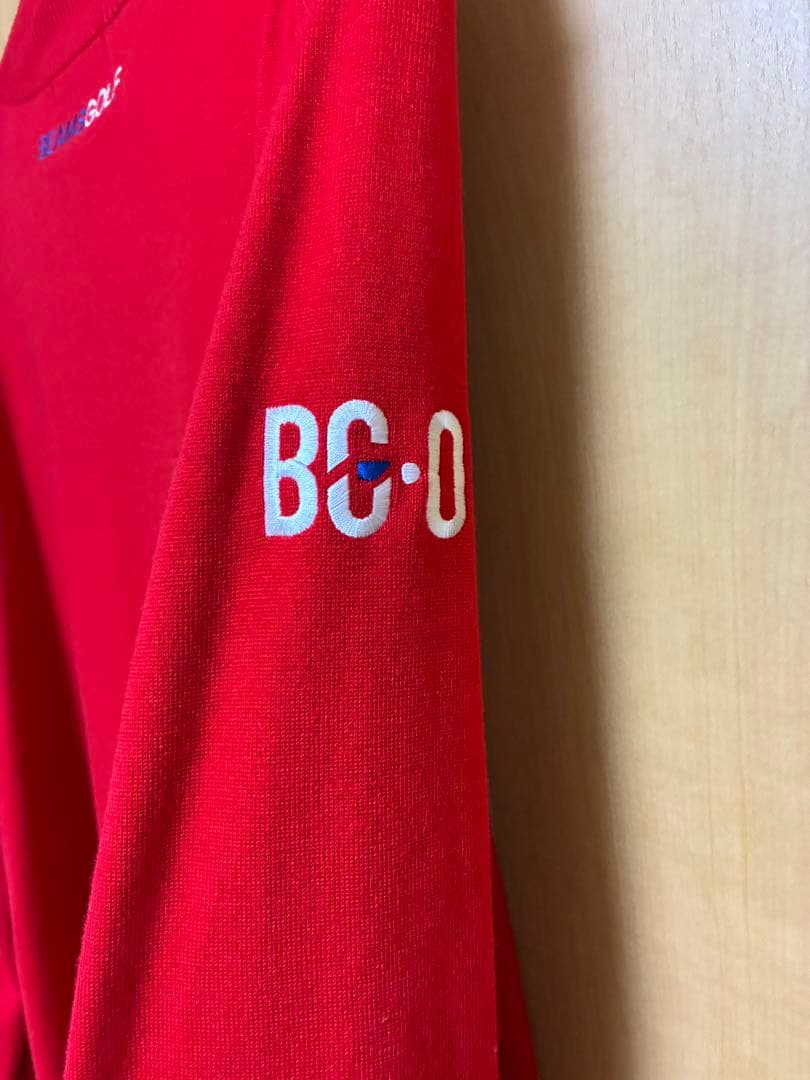 BEAMS GOLF レッド セーター ジップアップ