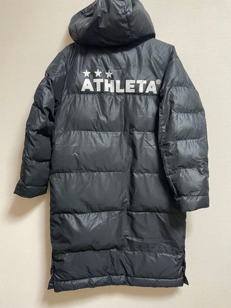 ATHLETA フード付き ブラックベンチコート14