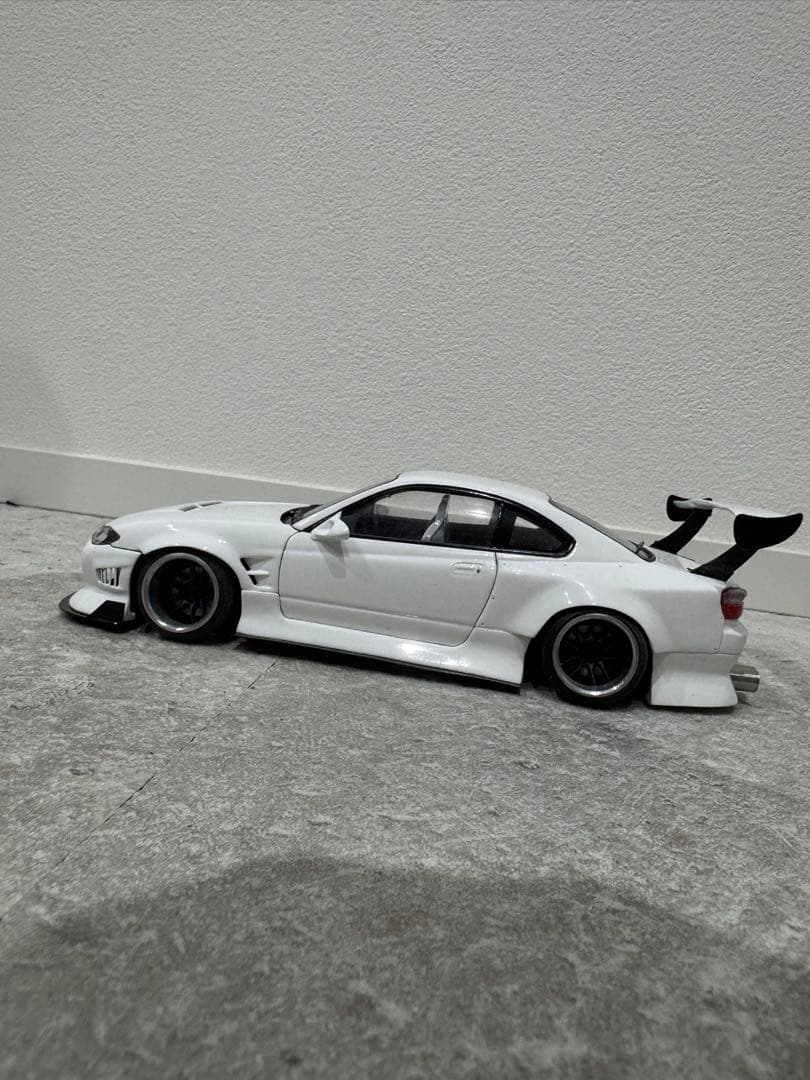 S15シルビア プラモデル完成品 オリジン(雷神)エアロ BCLウィング 深リム