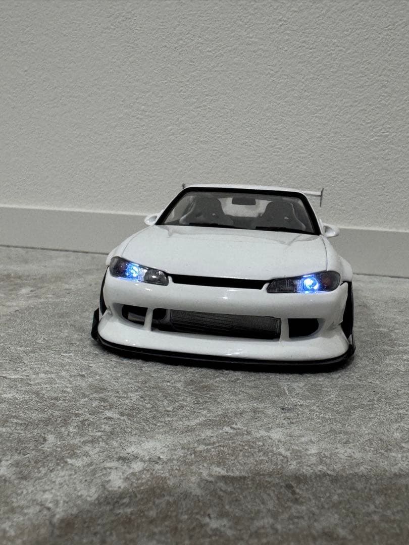 S15シルビア プラモデル完成品 オリジン(雷神)エアロ BCLウィング 深リム