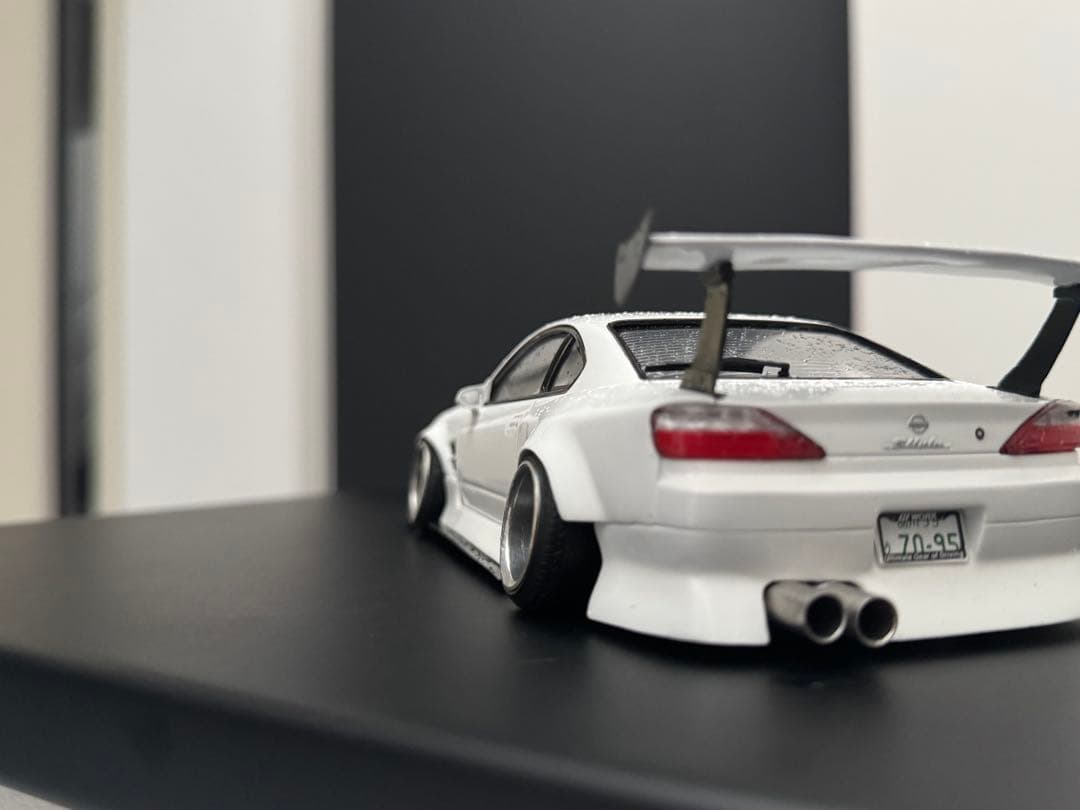 S15シルビア プラモデル完成品 オリジン(雷神)エアロ BCLウィング 深リム