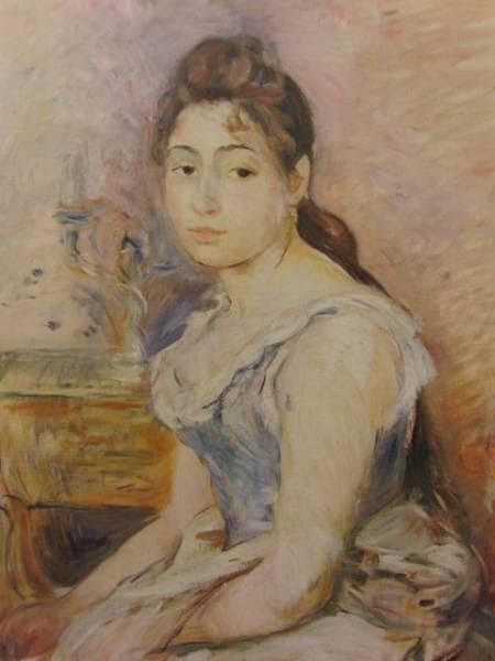 BertheMorisot、JEUNE FILLE AU CORSET BLEU