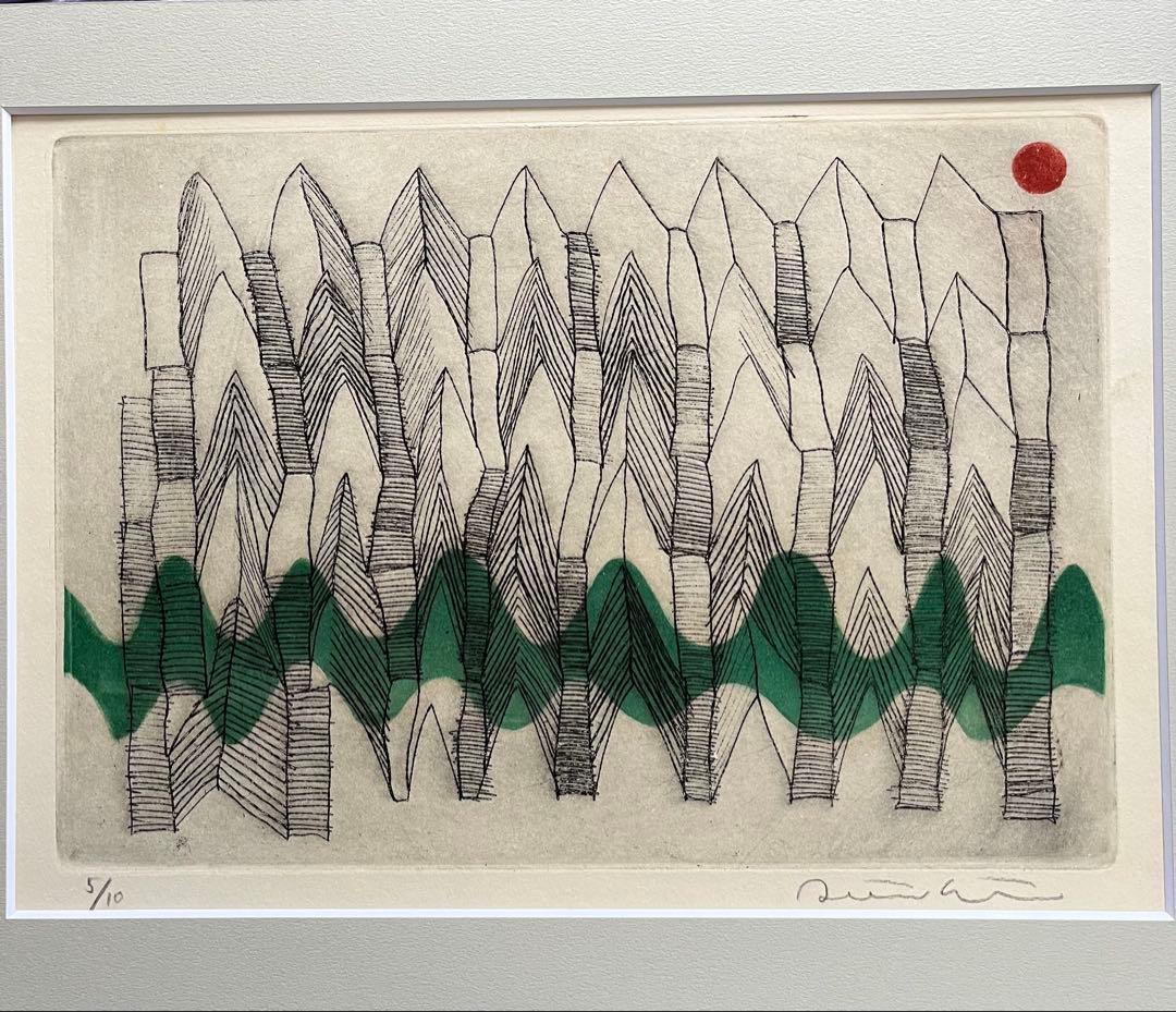 貴重　新品額入り　銅版画　限定10枚　ジニー・キム　直筆サイン、ED有　5/10
