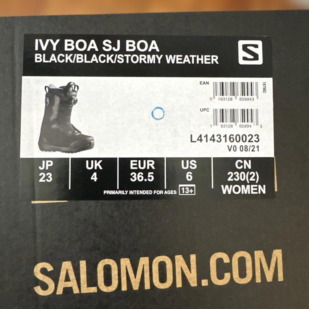 SALOMON IVY BOA SJ BOA ブラック 23.0cm