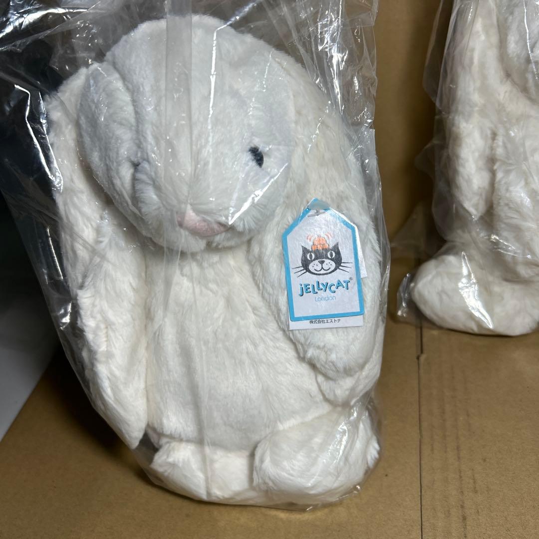 Jel.ycarジェリーキャット..みウサギ座高20cm クリームx2