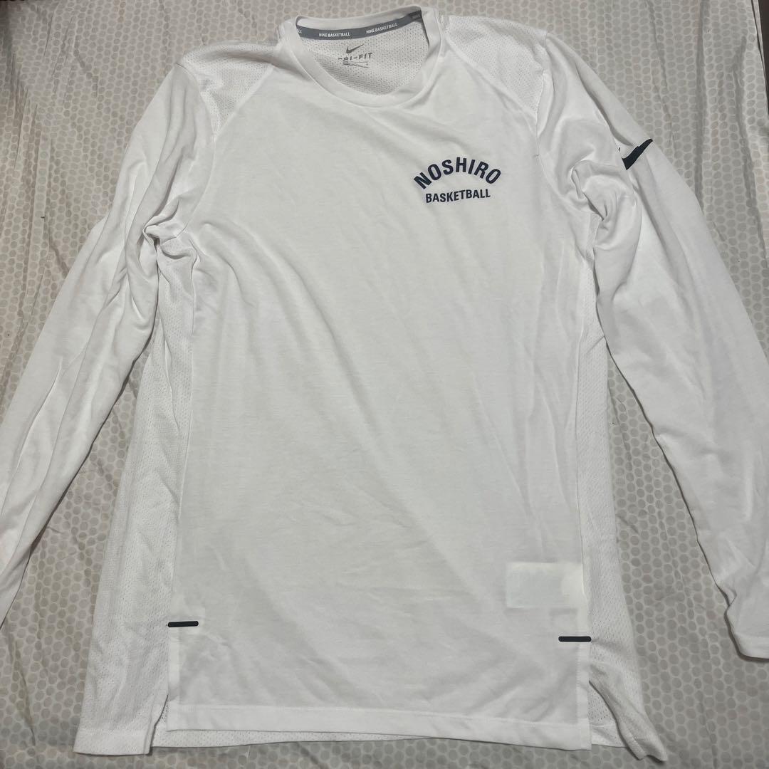 NIKE DRI-FIT ロンT 白 黒 L