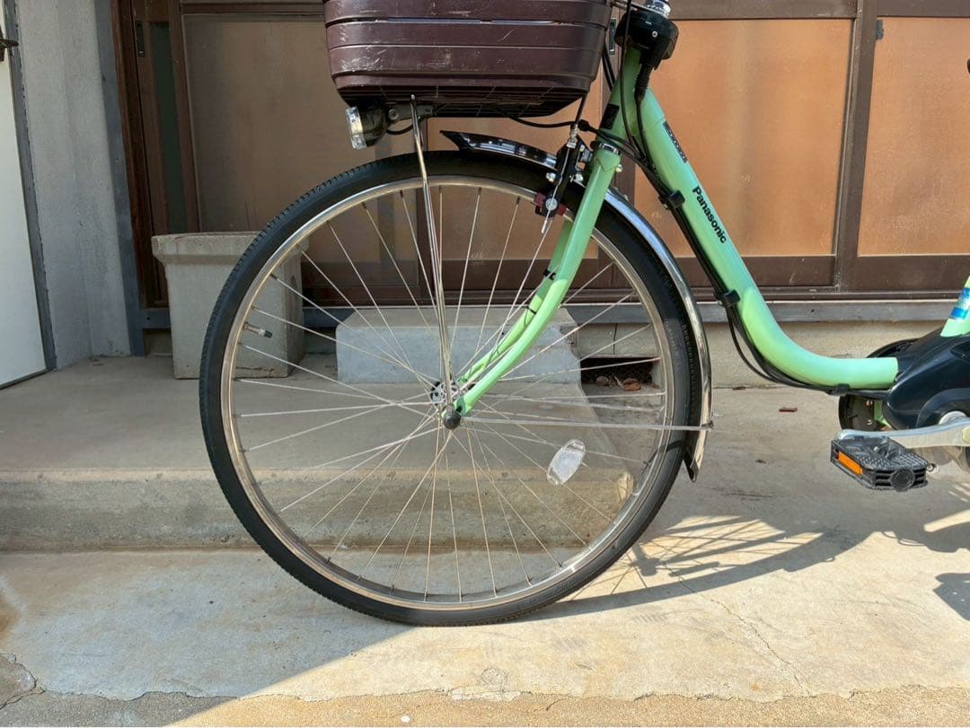 電動自転車　№8773 パナソニック ビビDX 26インチ グリーン