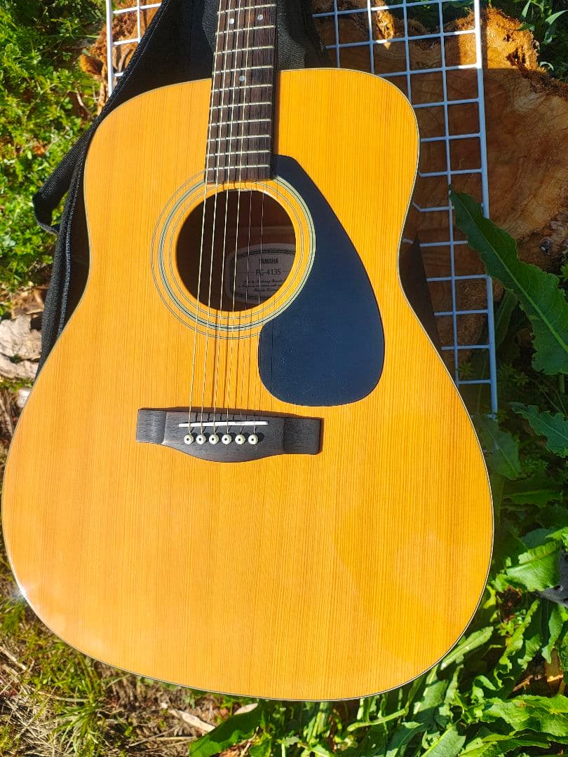 美品 YAMAHA FG-413S トップ単板！ 激鳴り！ PU付エレアコ