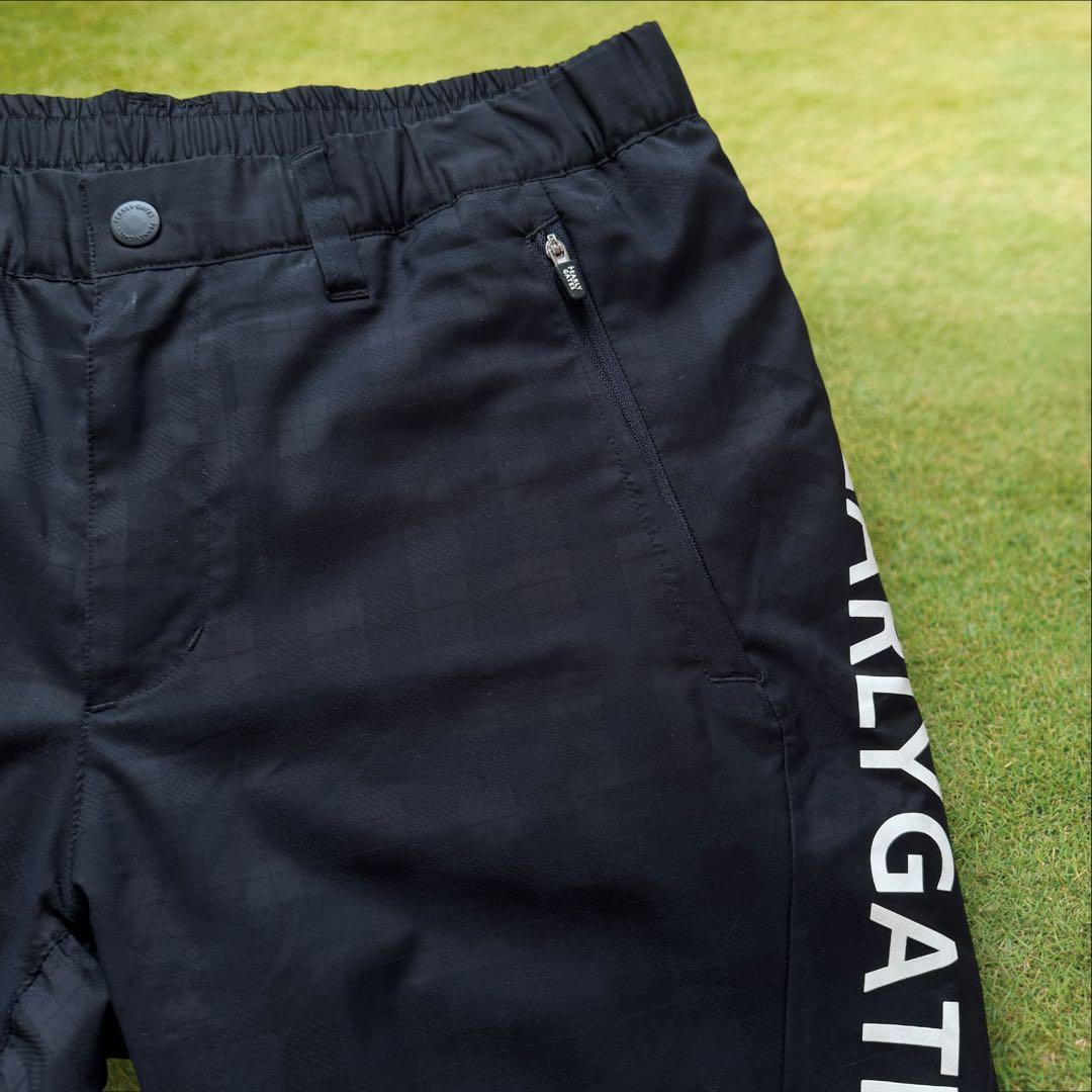 美品　パーリーゲイツ　パンツ　黒　ブラック　チェック　4 M〜L相当　防寒　蓄熱