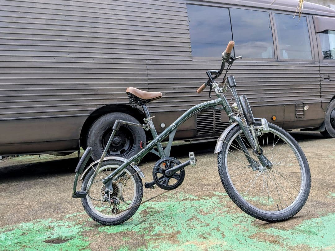 サーフボートキャリア付き 中古 24/16インチ おしゃれな自転車 6段ギア