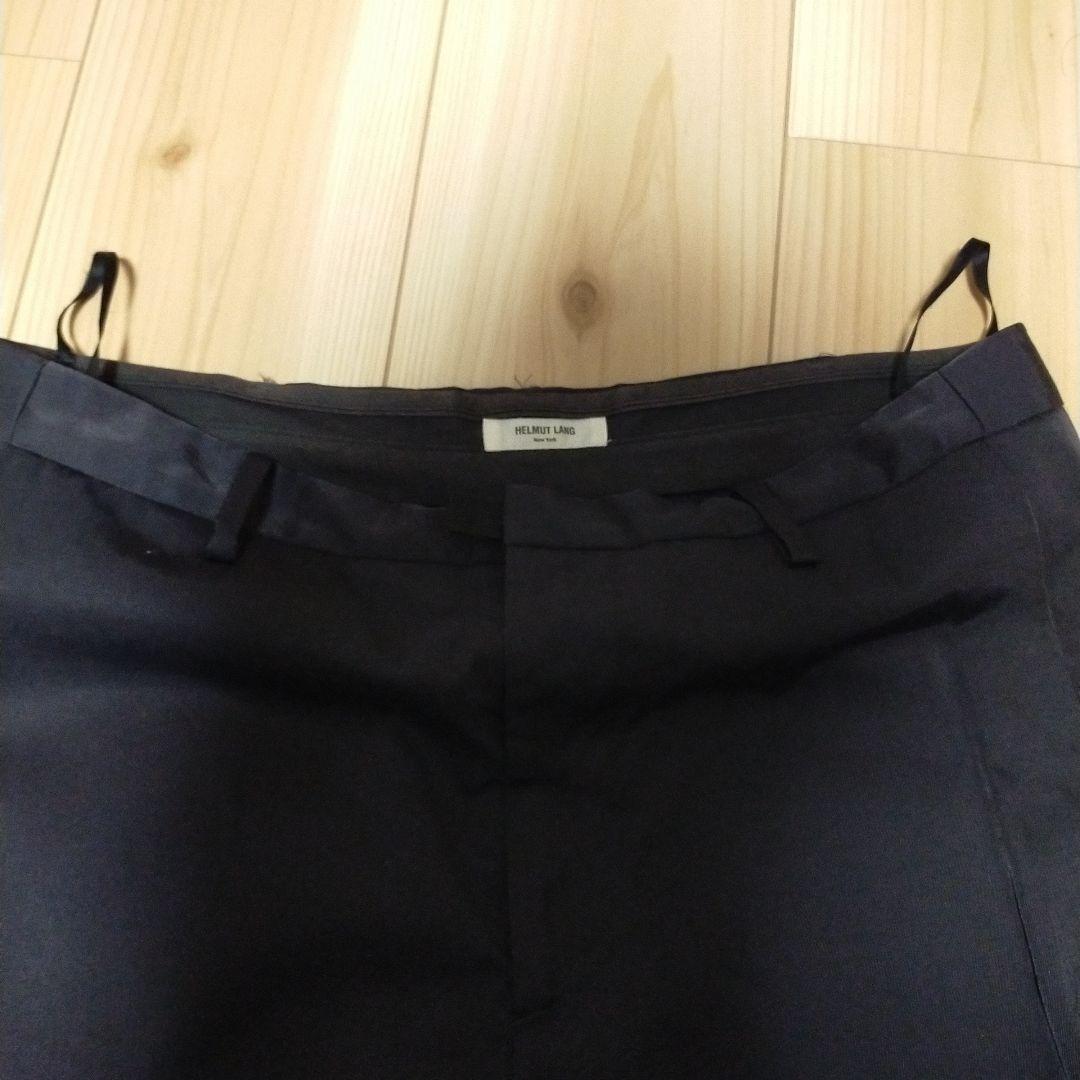 HELMUT LANG ヘルムートラング ナイロン スラックス パンツ ネイビー