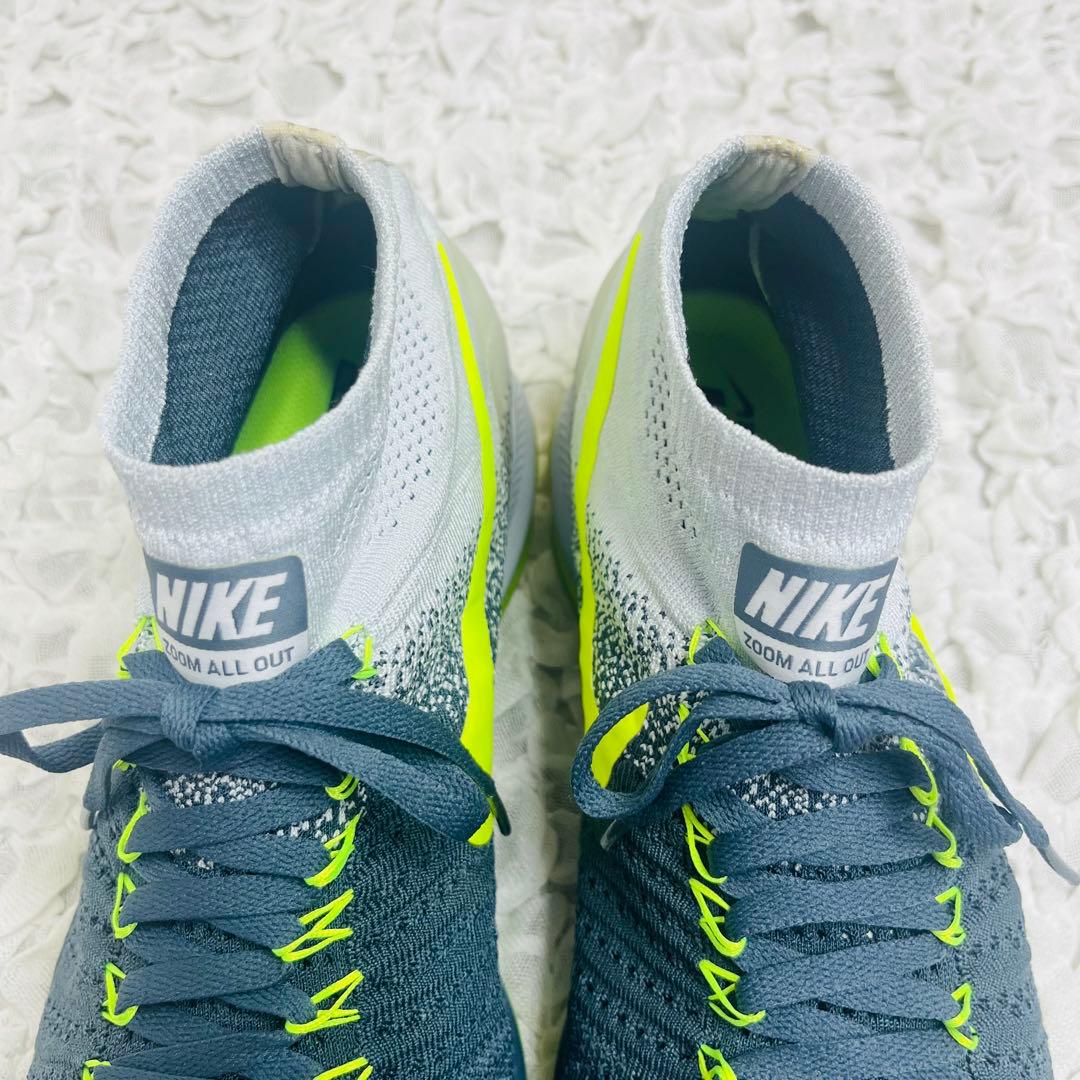 ナイキNIKEフライニットレーサー27.5完売品ランニングシューズマラソン蛍光