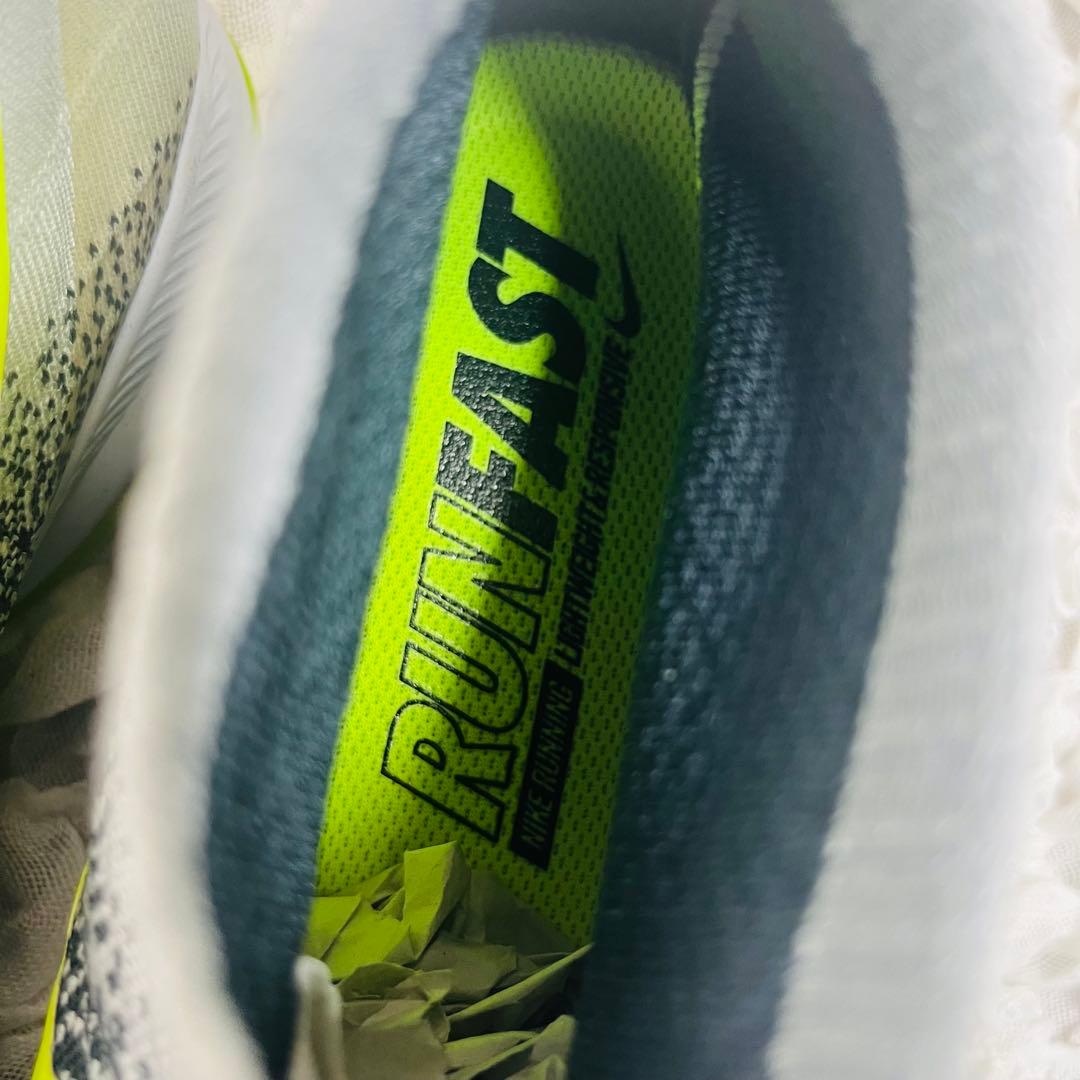 ナイキNIKEフライニットレーサー27.5完売品ランニングシューズマラソン蛍光