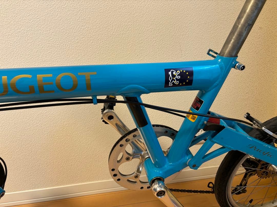 PEUGEOT 折りたたみ自転車 青