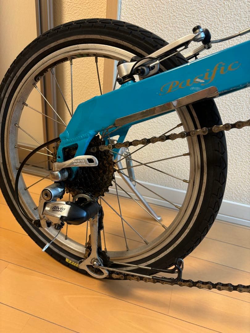 PEUGEOT 折りたたみ自転車 青
