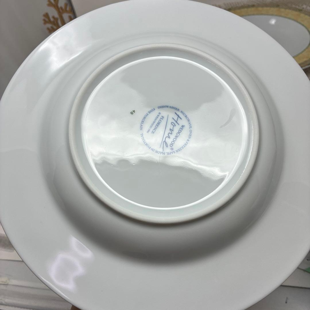 ウェッジウッド　FLORENCE　パスタ皿　平皿　深皿　23.5㎝　４枚 セット