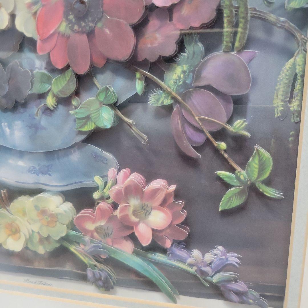 英国製 Asmara RCAM4677 シャドーボックス 花 額装 3Dアート