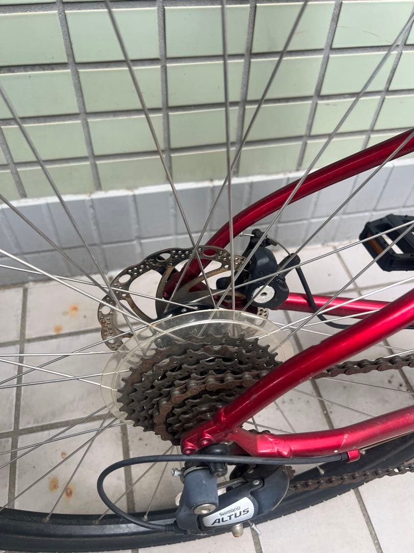 TREK FX1 2024 クロスバイク Sサイズ レッド 前カゴ付き
