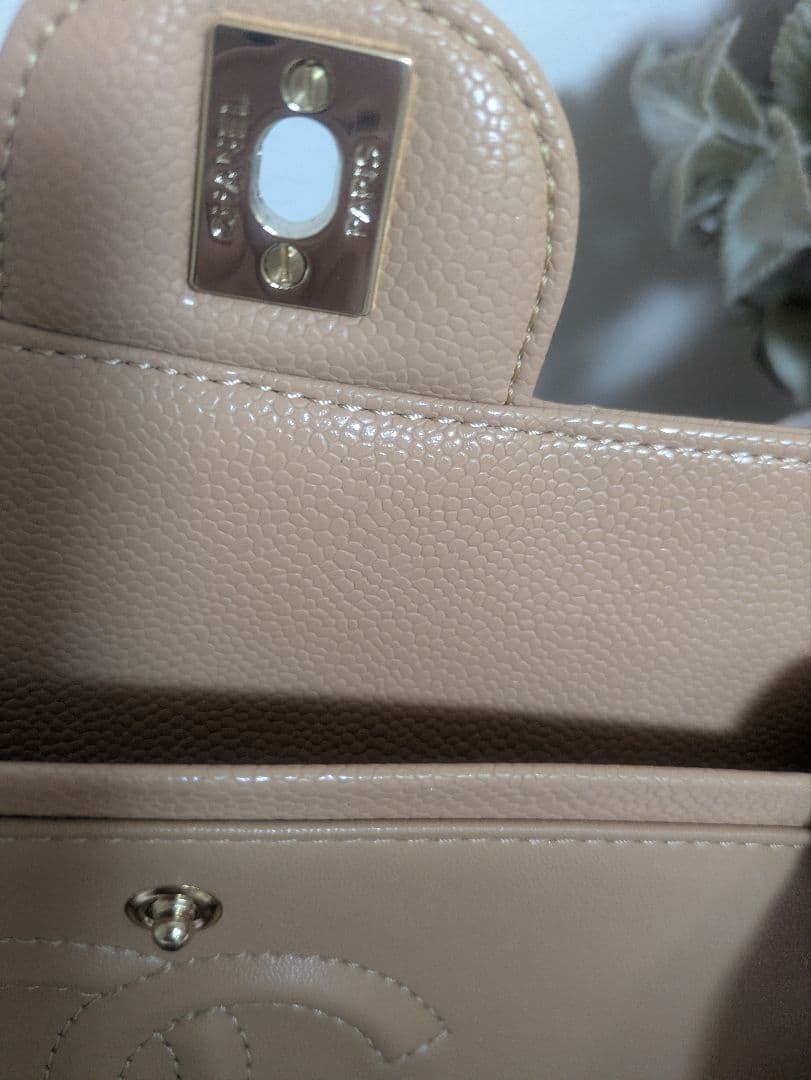 hiromin様♡ CHANEL シャネルノベルティ　キャビアスキンベージュ新品