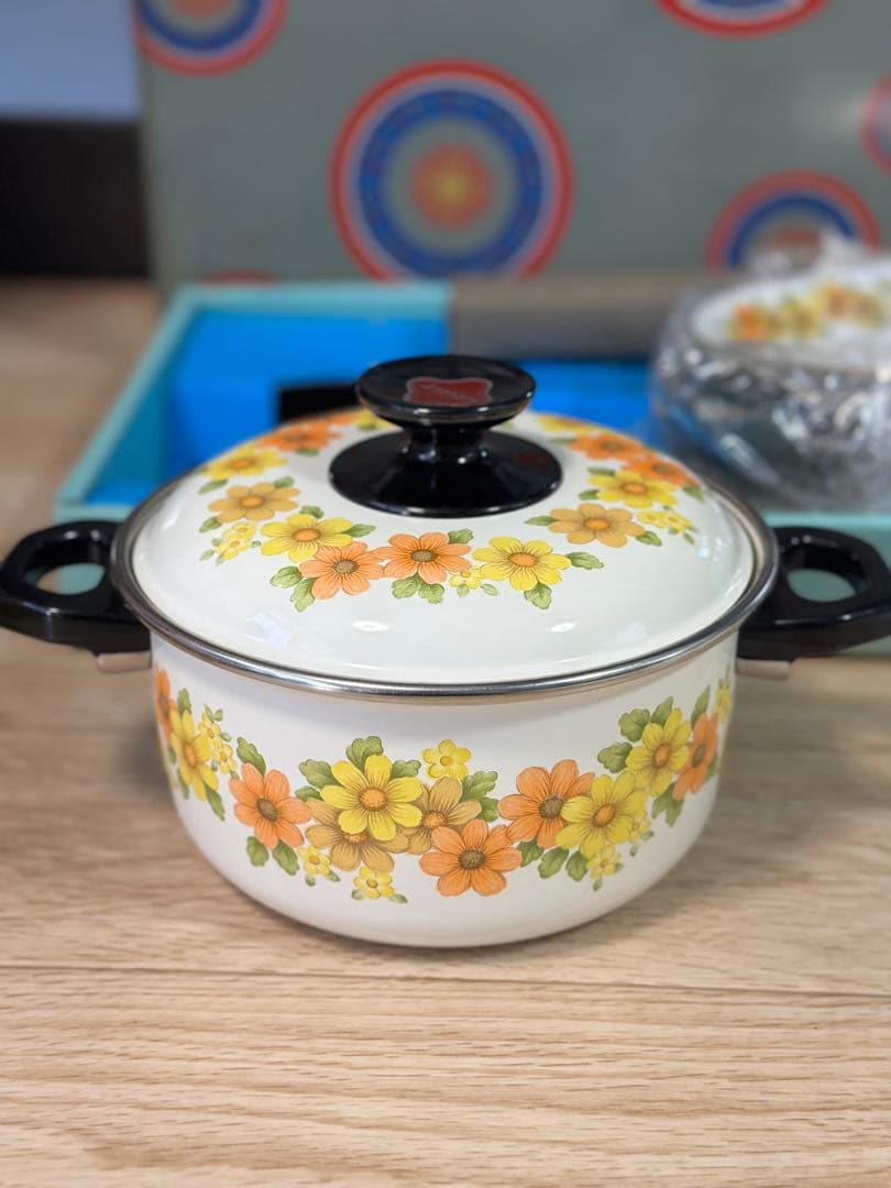 希少ノリタケ 19cm ホーロー鍋 両手鍋　食器　お皿5枚スプーン5本　未使用