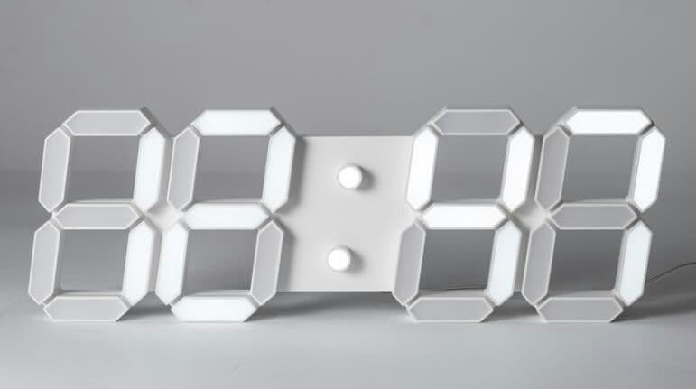 デジタル時計 LEDデジタル 目覚まし時計 時計 壁掛け 3D