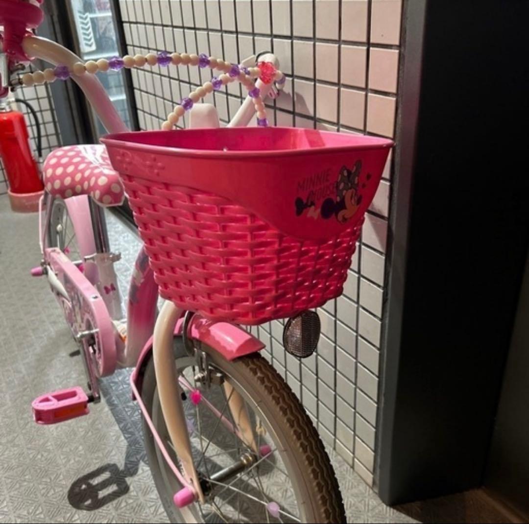 ミニーマウス 16インチ 自転車 ピンク